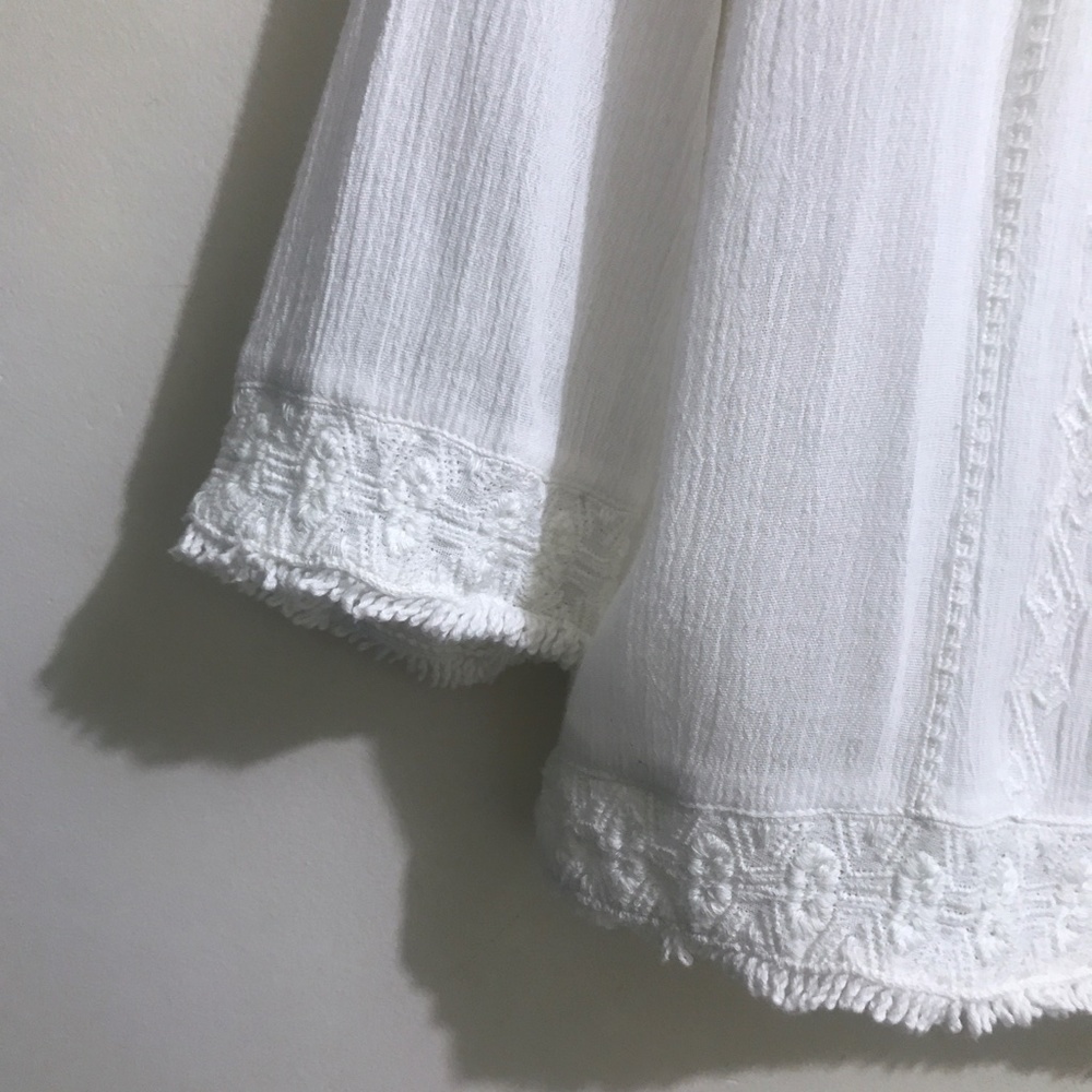 Caslon Long Sleeve Slip Over Blouse w/ Embroidery - Picture 8 of 12